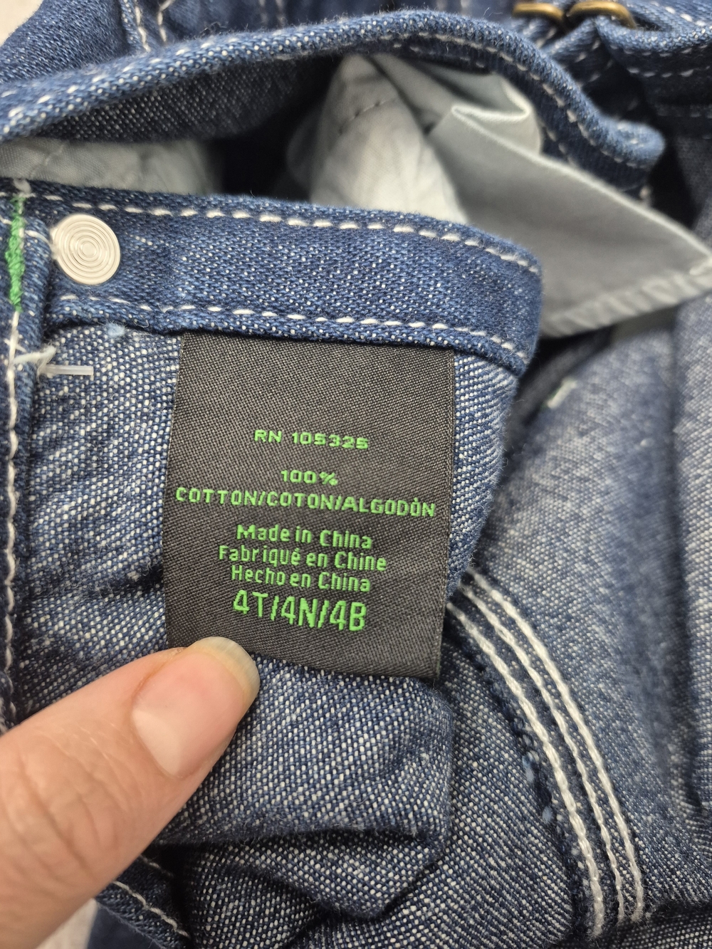 John Deere Denim Overalls New with Tags Size 4T - Picture 12 of 13